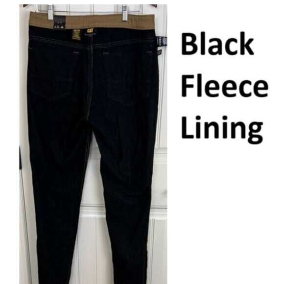 CAT Caterpillar Size 38 x 30 Men's Brown Fleece-Lined Canvas Work Pants - Picture 2 of 12